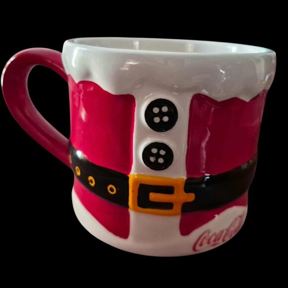 Vintage Coca Cola Christmas Winter Large coffee 20 Oz. Mugs. Set of two. - Picture 5 of 8